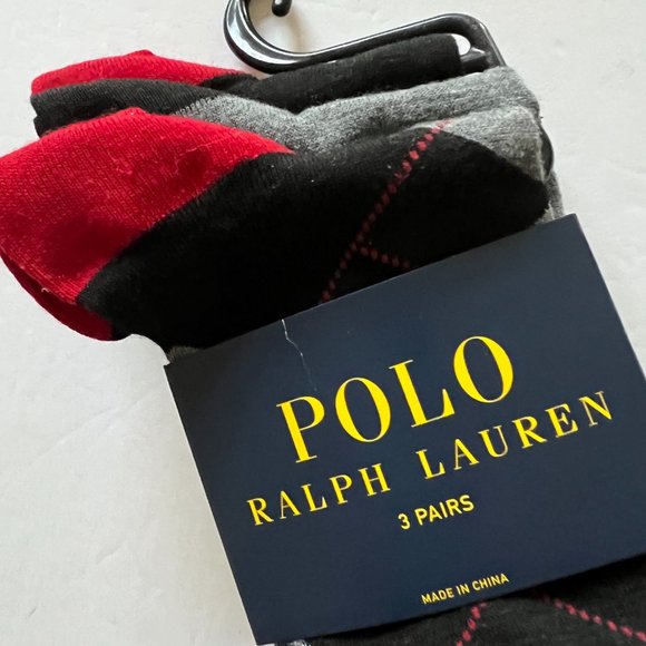 POLO RALPH LAUREN 3 Pairs Men's Dress Socks NIP Size OSFM - Picture 6 of 6